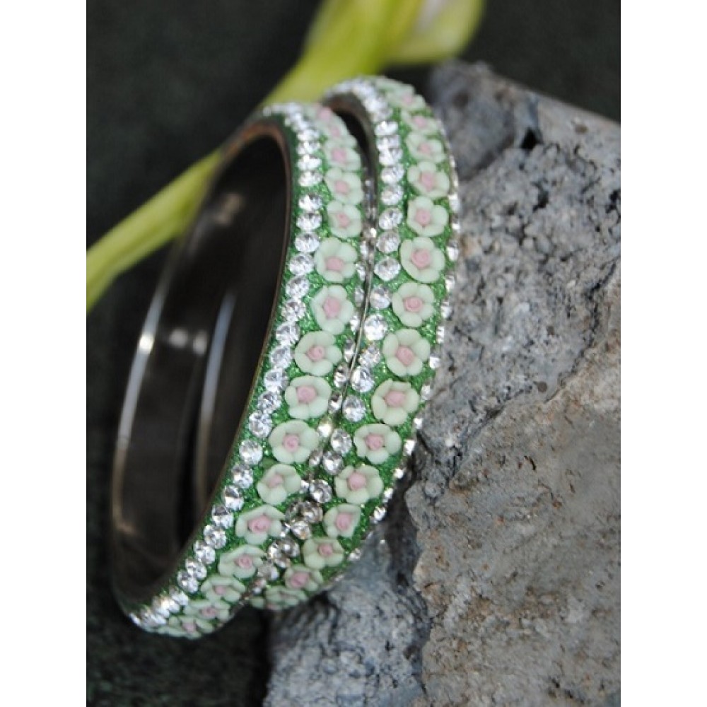 green diamond bangles