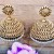 Big Bold Gold Antique Kairi Jhumkas 