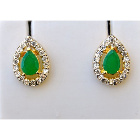 Emerald Drop Studs