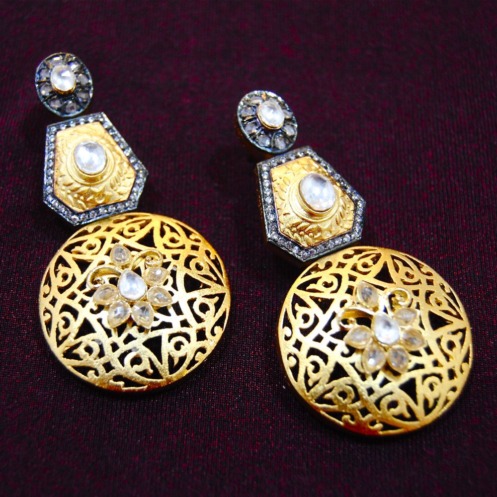 Gold plated Silver Filigree Earrings | Luisa Paixao | USA
